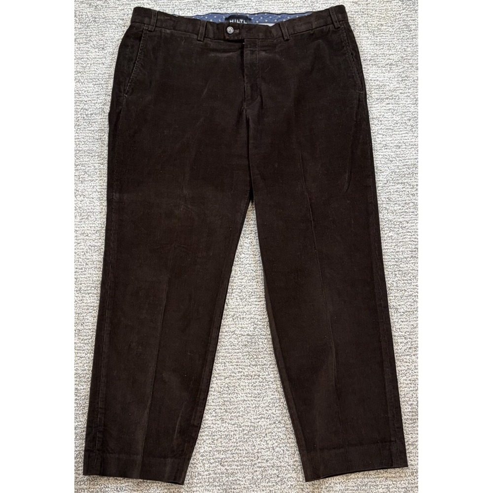 Hiltl Luxury Comfort‎ Dark Brown Corduroy Pants 36x28 Preppy
